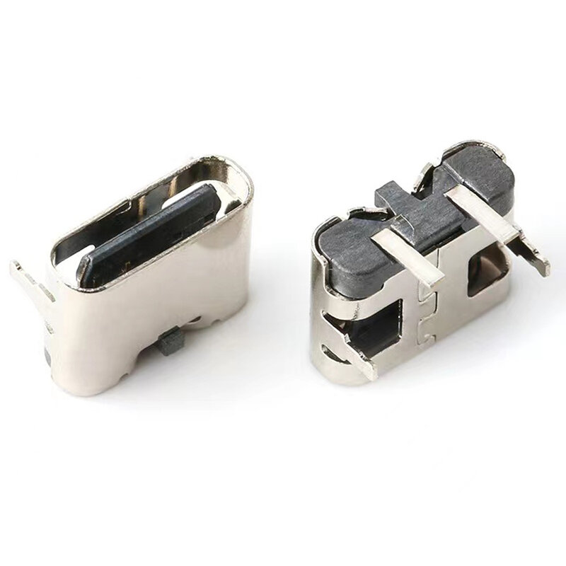1-10Pcs 2Pin Type-C Horizontal 90 ° Plug-in Board Quick Charging Type-C Female USB Female Plug-in Connector
