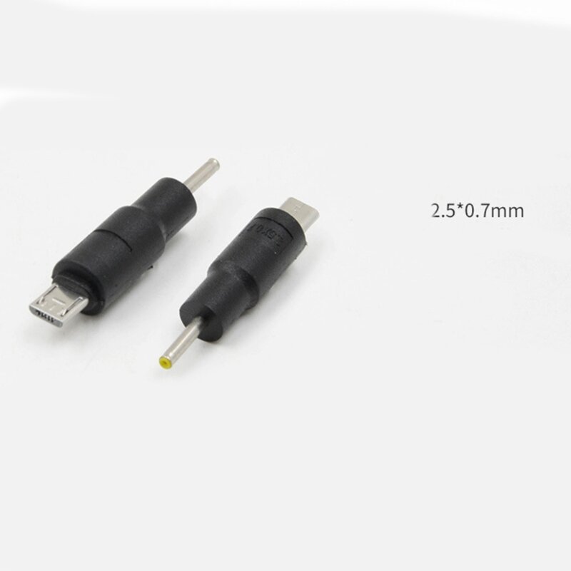 A0KB Micro USB Male Power Plug Converter to 5.5x2.5 5.5x2.1 5.5x1.7 4.8x1.7 4.0x1.7 2.5x0.7 3.5x1.5mm MicroUSB  Adapter