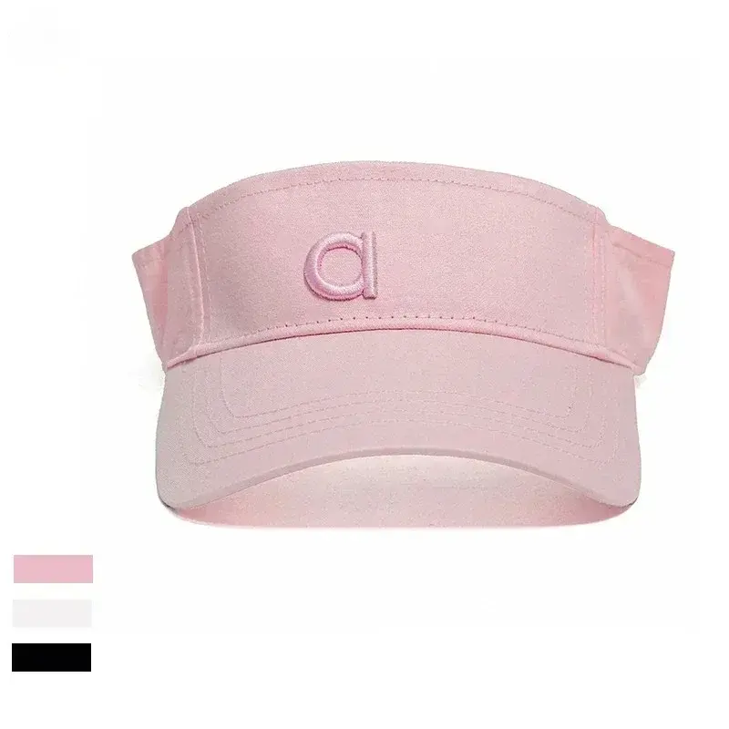 AL Yoga Sun Hat Unisex Cotton Adjustable Visor Protection Top Empty Solid Sport Tennis Running Sunscreen Baseball Cap