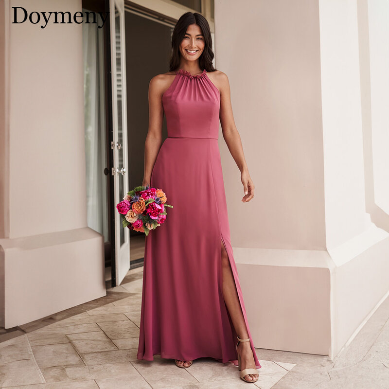 Doymeny, свадебное платье для вечеринки, популярная модель лета 2023, а-силуэт, халтер, официальные платья, атласный элегантный халат для свадебного торжества