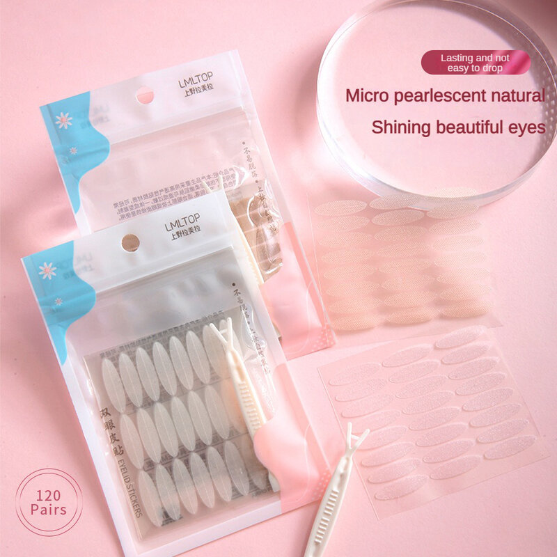 parpados caidos invisibles Cinta adhesiva para párpados de 600/240 piezas, adhesivo para párpados dobles, transparente, Color Beige, banda Invisible para párpados, maquillaje de ojos grandes, herramienta de belleza