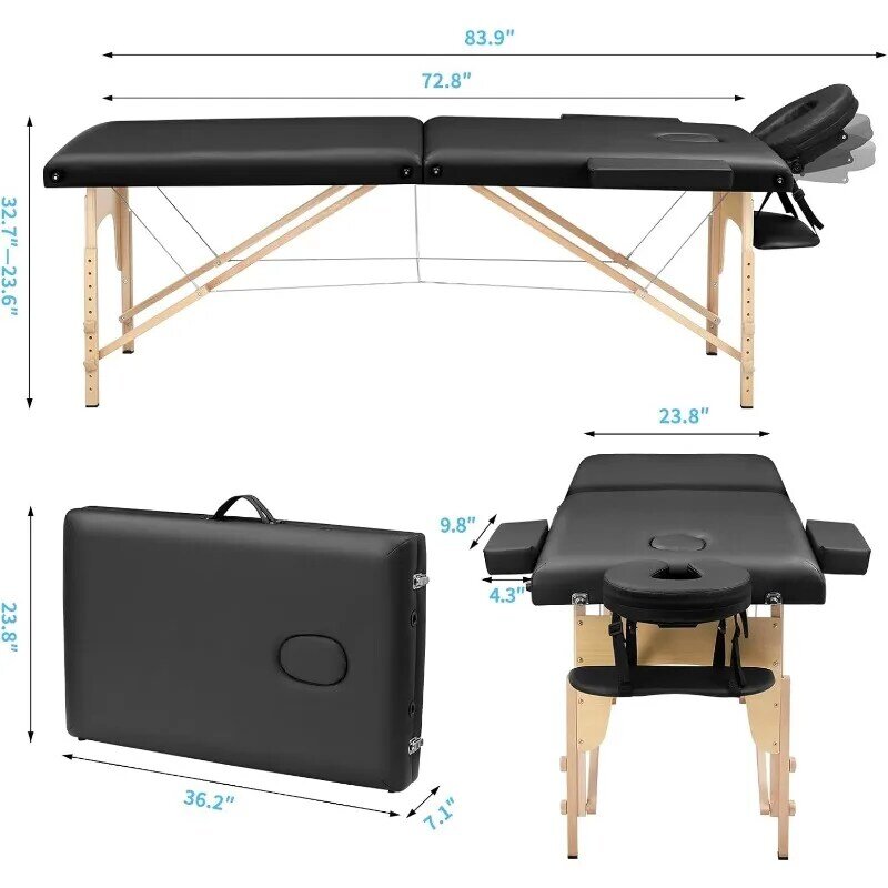 Massage Table Portable lash Bed: A Folding spa Bed for Physical Therapy-Esthetician Tattoo Bed