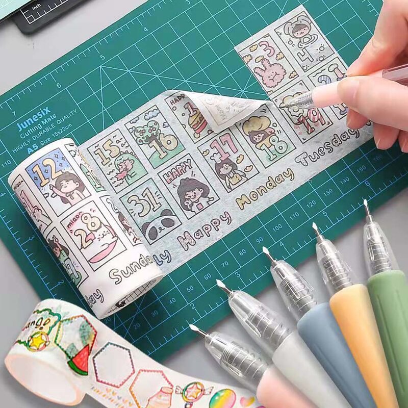 Imprensa cortador de papel ferramenta de corte ferramentas artesanais precisão arte adesivo washi cortador de fita material escolar