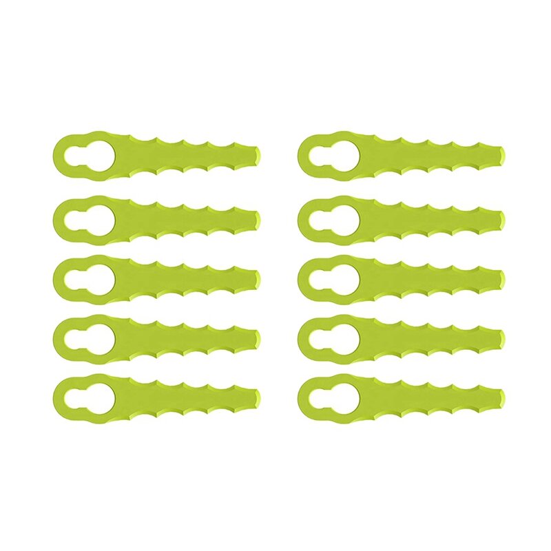 10Pcs Plastic Blades For Serrated Double Blade Heads - Suitable For Rac155 And Rac157-Rac158 Edge Trimmers And Blade
