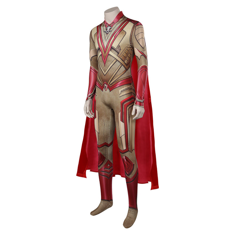 Adam Warlock pakaian Cosplay Jumpsuit jubah pria kostum film pria Roleplay Fantasia pakaian pesta Halloween kain penyamaran