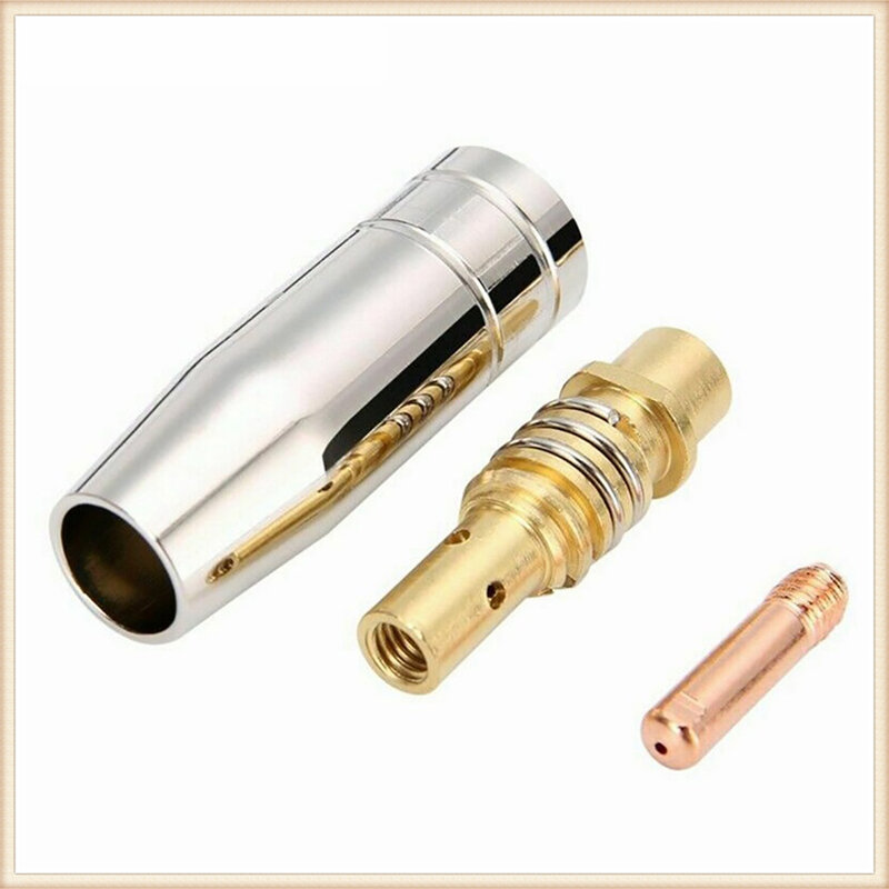 MIG Welding Torch 14pcs/set MIG Consumables 0.8/1.0mm Welding Tip Gas Nozzles Diffuser EU Style 15AK Torch Welding Tools