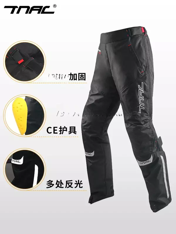 Tnatuochi motocyklowe zimowe spodnie do szybkiego rozbierania mężczyzn, wiatroszczelne spodnie z zimną osłoną, spodnie jeździeckie sprzęt rycerza