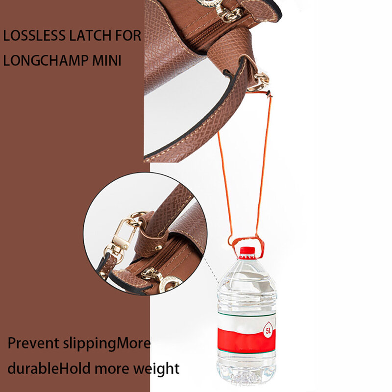 3 buah Aksesori transformasi tas untuk Longchamp tali tas Mini bebas lubang tali bahu kulit asli konversi selempang
