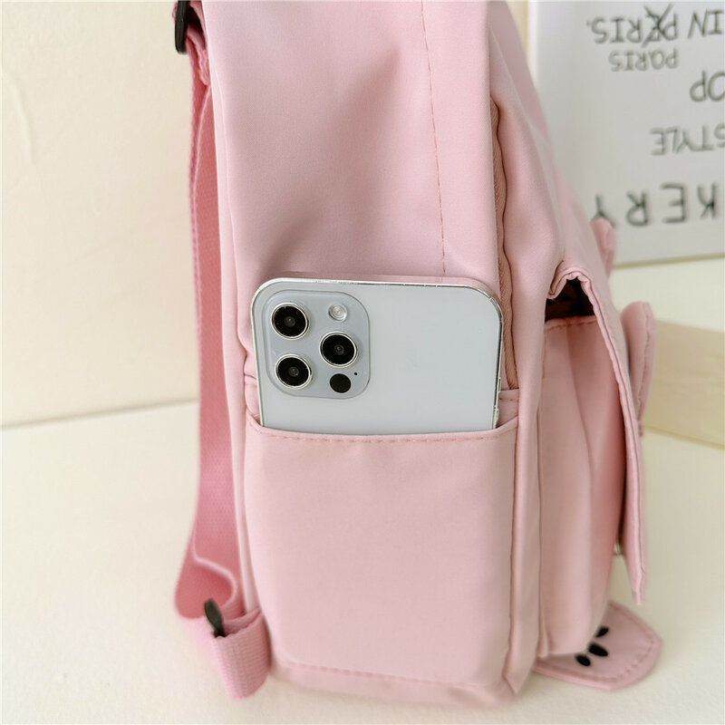 Cute Cat Backpack for Children, Travel Shoulder Bags, Nome personalizado, Presentes de aniversário, Bordados personalizados, Schoolbag para meninas e meninos