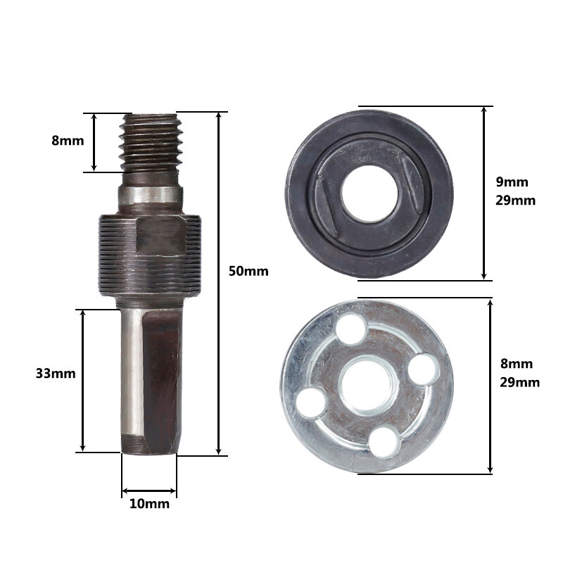 XCAN-Conversão de broca elétrica, rebarbadora, Biela para disco de corte, roda de polimento, Metais Handle Holder Adapter, 10mm