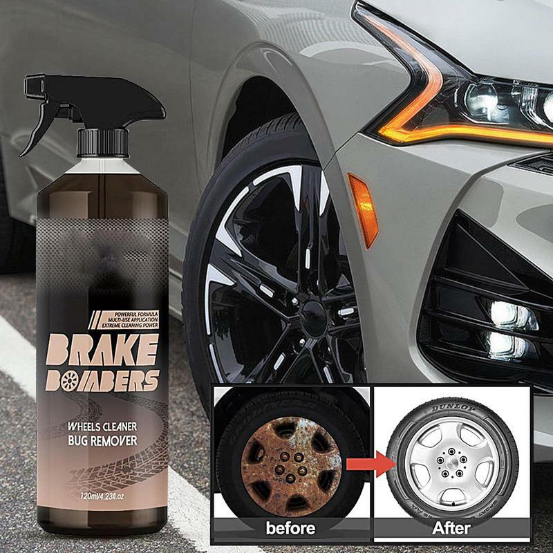 Wheel Rim Cleaner 120ml Powerful Rim And Brake Buster Spray Automotive Wheel Care To Removes Brake Dust Oil Dirt Suitable For