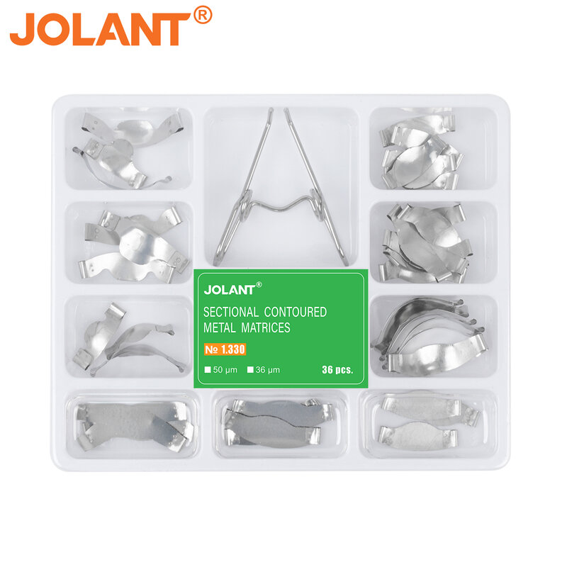 1 коробка стоматологическая матрица JOLANT с пружинным зажимом 1,330 секционные Контурные металлические матрицы полный комплект для замены зубов инструменты Dentsit
