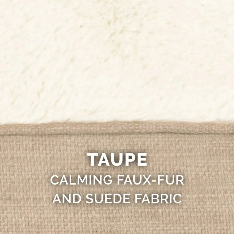 FurHaven produk hewan peliharaan sedang mewah & performa Linen ortopedi Sofa kasur anjing, rami