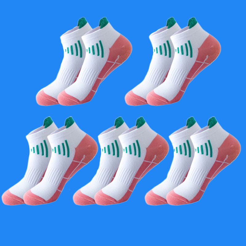 Calcetines deportivos informales de algodón para hombre y mujer, medias tobilleras de malla transpirable, suaves, de alta calidad, 5/10 pares