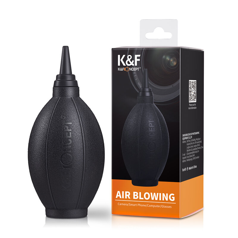 K & F Pembersih Kamera Bening Blower Udara Kamera Konsep untuk Lensa Kamera DLSR & Filter Layar Sensor LCD