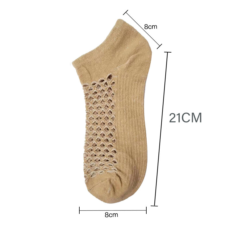 Men's Spring Summer Breathable Ankle Socks Breathable Cave Casual Soft Thin Mesh Happy Low Tube Cut Short Sock