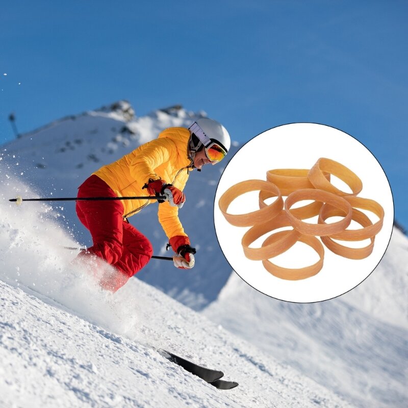 20/50 unidades retentores freio esqui com diâmetro faixas retenção freio borracha para snowboard