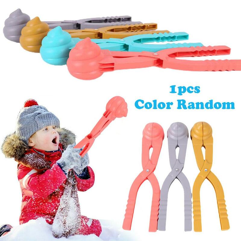 Poop Shaped Snowball Maker Clip Children Outdoor Plastic Winter Sand Mold Tool For Snowball Fight Outdoor Fun Sports W3l9