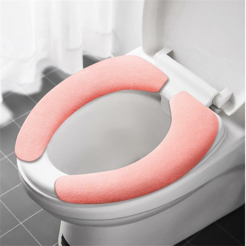 Set Herbruikbaar Warm Flanellen Wc-Sticker Toiletbrilhoezen Wasbaar Toiletbril Vullen Badmat Stoelhoes Universeel