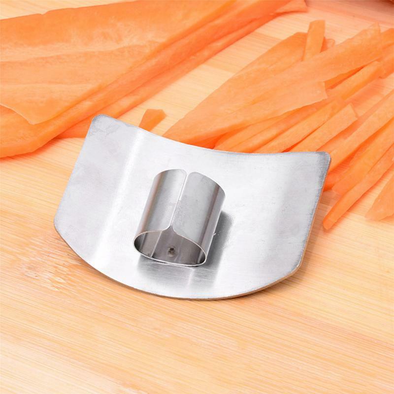 Stainless Steel Finger Protector Anti-cut Finger Guard Safe Vegetable Cutting Hand Protecter Kitchen Gadgets