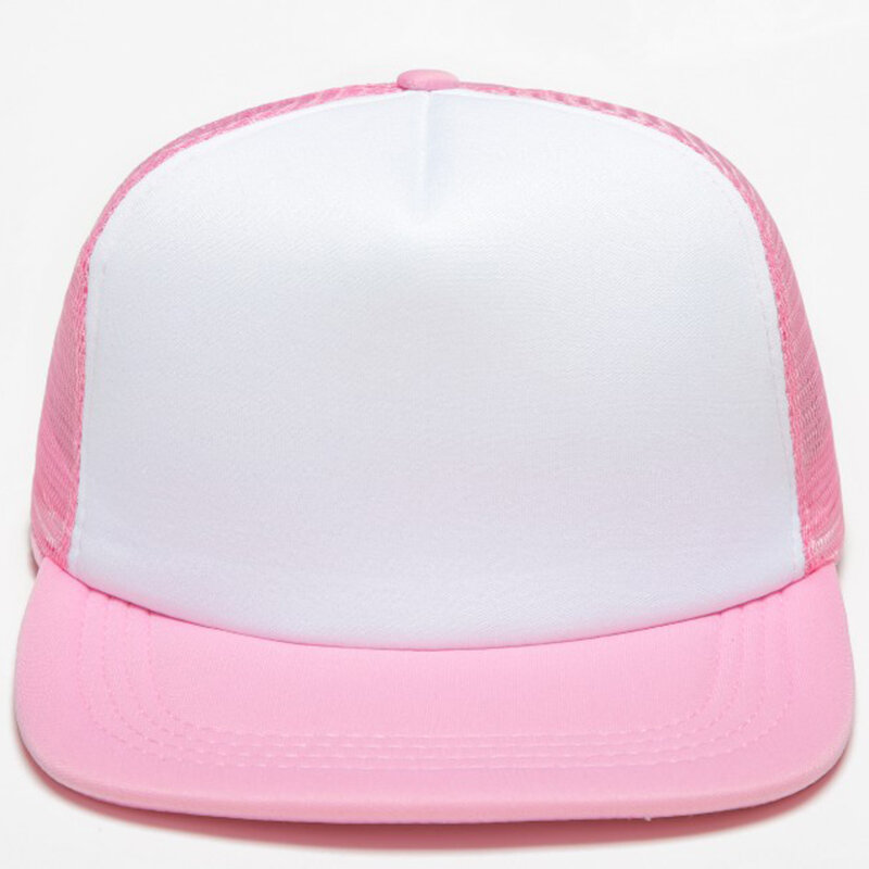 1 pz Logo personalizzato gratuito berretto da Baseball personalità per bambini Design fai da te cappello da camionista 100% cappelli in poliestere berretto a rete bianco ragazzi ragazza casyards