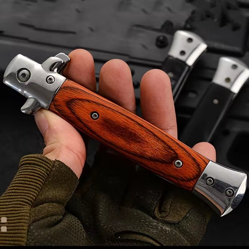 High Hardness Stainless Steel Folding Knife Creative Portable Pocket Knife For Outdoor Camping Hunting
