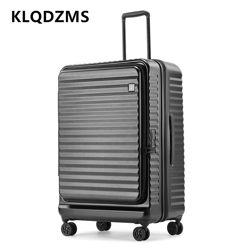 KLQDZMS koper PC bukaan depan Laptop, Sarung troli kapasitas tinggi 24 "28 inci multifungsi 20" kabin bagasi