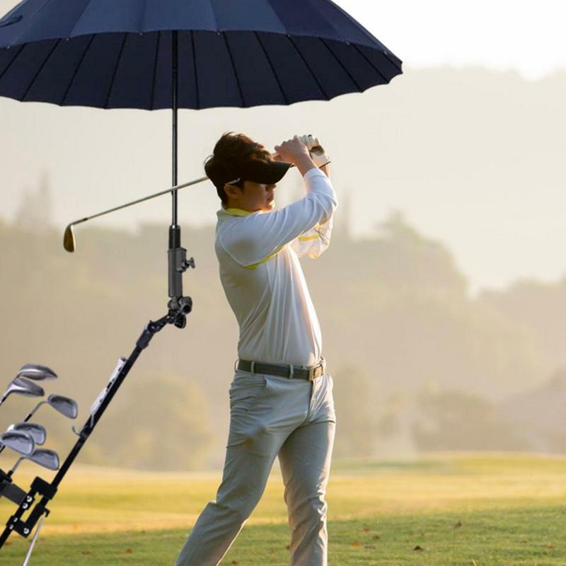 Carrinho de golfe portátil com ângulo Suporte de guarda-chuva ajustável Carrinho de golfe Carrinho de golfe Carrinho de guarda-chuva
