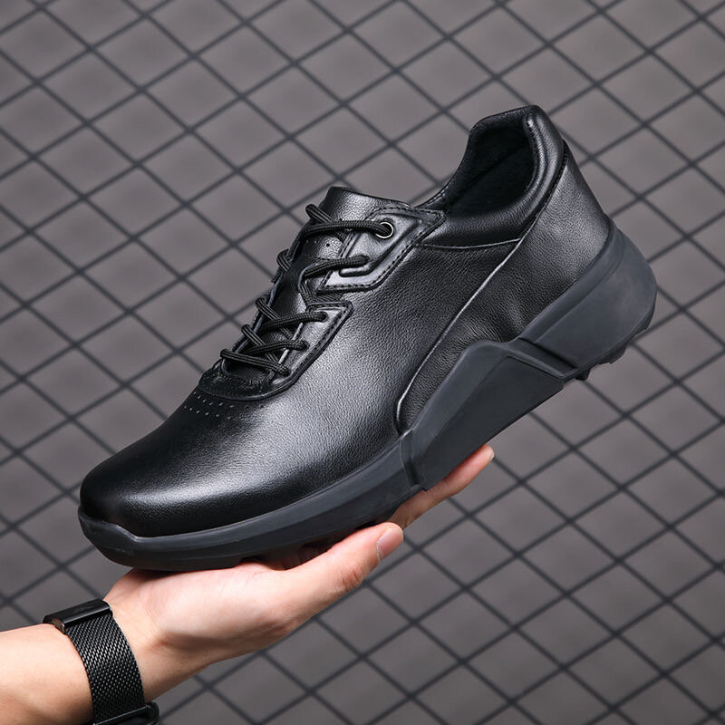 Chaussures de golf professionnelles en cuir coordonnantes unisexes, chaussures de sport noires, chaussures d'entraînement pour couples, chaussures de marche pour femmes et hommes