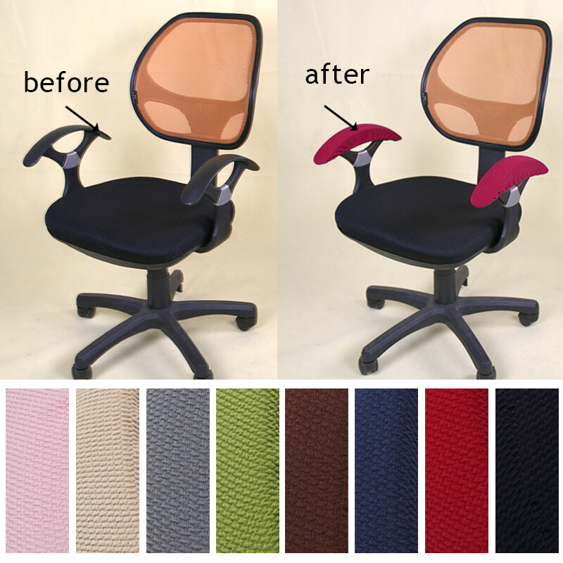 Чехол на подлокотник стула, пылезащитный чехол для компьютерного кресла, растягивающийся чехол для защиты подушки, 1 пара