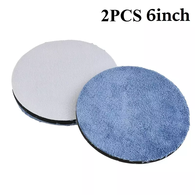 2Pcs Car Polishing Pad 3/4/5/6/7inch Microfiber Polishing Pads Buffing Pad Set For Car Polisher Drill Adapter Removes Scratches