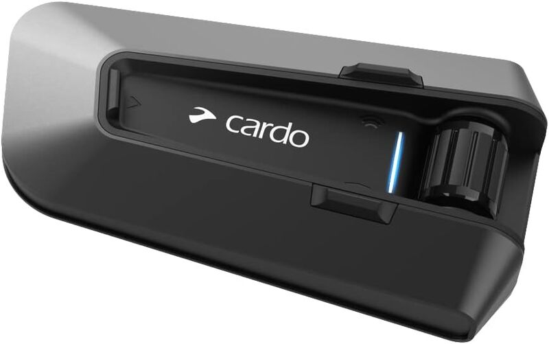 Cardo Packtalk Edge Motorfiets Bluetooth Communicatiesysteem Headset Intercom-Enkel Pakket, Zwart