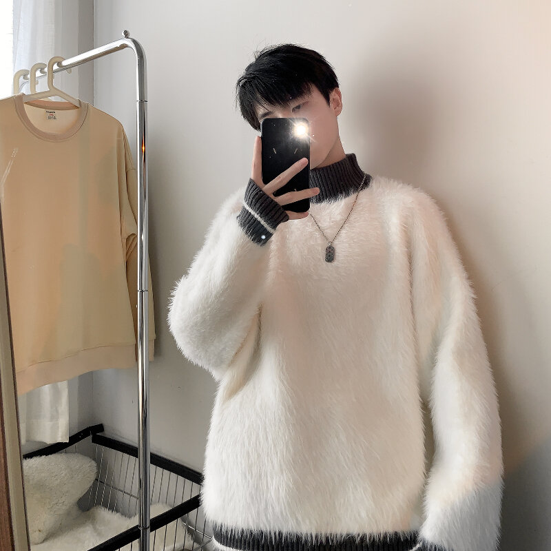 Sweaters Men Autumn Japanese Style Slouchy Vintage All-match Knitwear High Street Fashion Casual Long Sleeve Harajuku Handsome