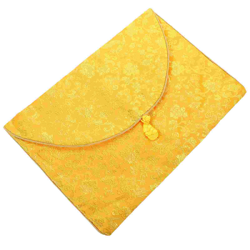 Buddyjska sakiewka brokatowa torebka biżuteria buddyjska torebka delikatna mała torba na prezent pokrowiec Retro Pisma Świętego dwuwarstwowa