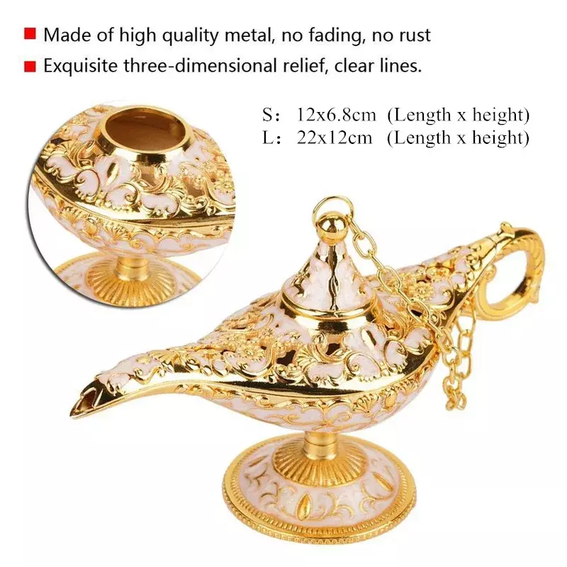 Legenda Antik Lampu Aladdin Jin Ajaib Berharap Cahaya Meja Dekorasi Kerajinan untuk Rumah Dekorasi Pernikahan Hadiah untuk Pesta Dekorasi Rumah