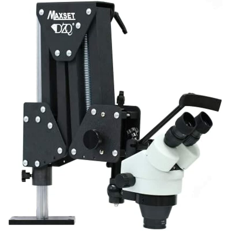 Cermin Bertatahkan Mikro 7X-45X Set Mikroskop Multi-arah Jarak Kerja 3.7-11.8 Inci Lampu Braket Pegas Pengaturan Mikro