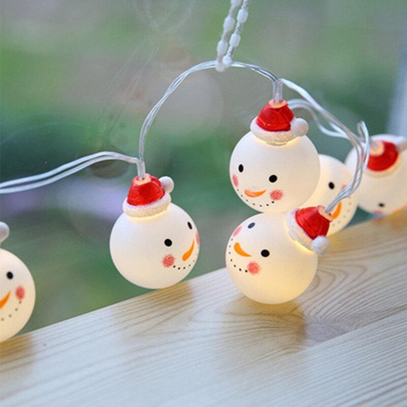 Led Snowmans String Light Outdoor Voor Kerst Tuin Decor Voor Vakantie Verlichting Decor Bruiloft Decor Licht 1.5M 10 Lamp Duurzaam