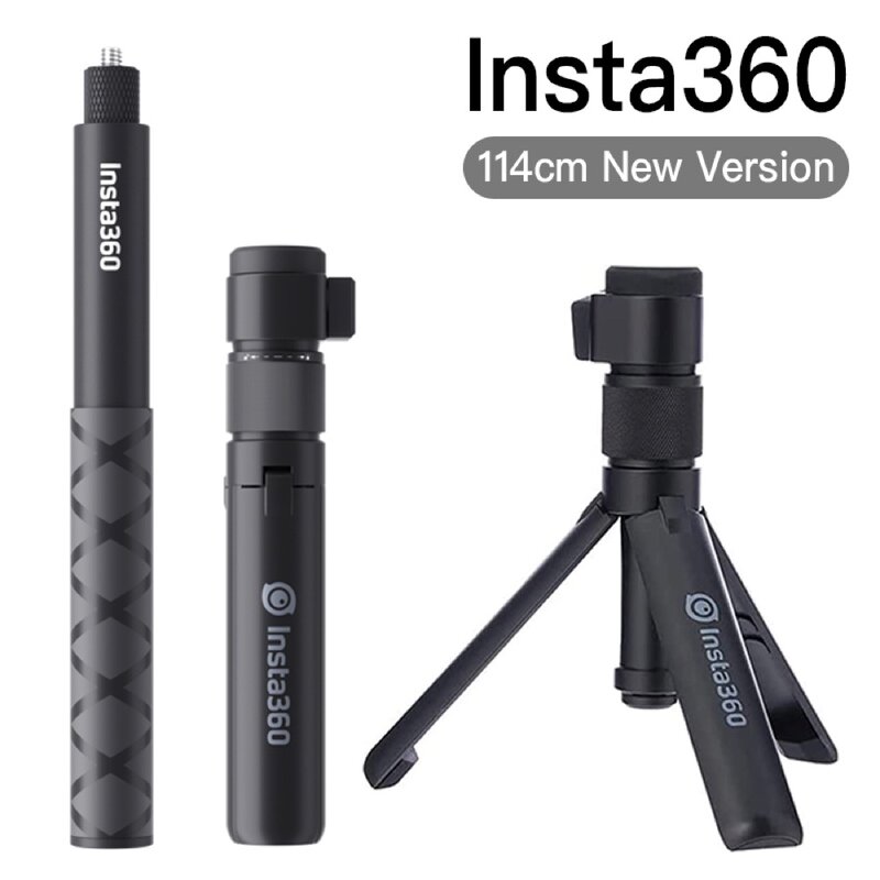 Insta360 tongkat Selfie tidak terlihat, Aksesori tongkat Selfie asli aluminium Aloi untuk Insta360 X4 / X3 / ONE X2 / RS
