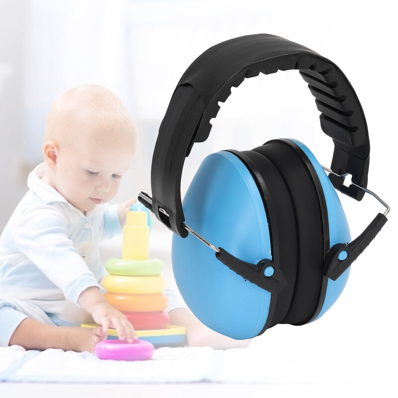 사격 방음 귀마개 귀 보호 귀마개, NRR 21DB 산업용 소음 감소 헤드폰, 작업 사격용 파란색