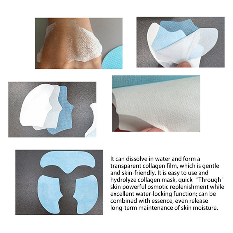 Masker wajah, Nano hidrolisasi kolagen Film Protein Masker Wajah Serum Semprot Set perbaikan kerut larut pengisi wajah mencerahkan Set Perawatan Kulit