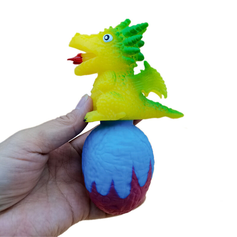 귀여운 애완 동물 플립 미니 롤링 오버 플라스틱 Aimals 블라인드 박스 TPR 부드러운 고무 장난감 스트레스 릴리프 스퀴즈 공룡 계란 선물용, 1 개