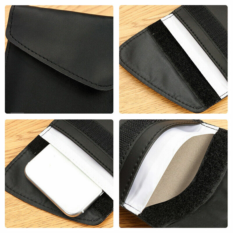 Faraday tas pelindung pemblokir sinyal RFID, kantong pelindung cocok untuk ponsel, pemblokir radiasi, tas penyimpanan privasi
