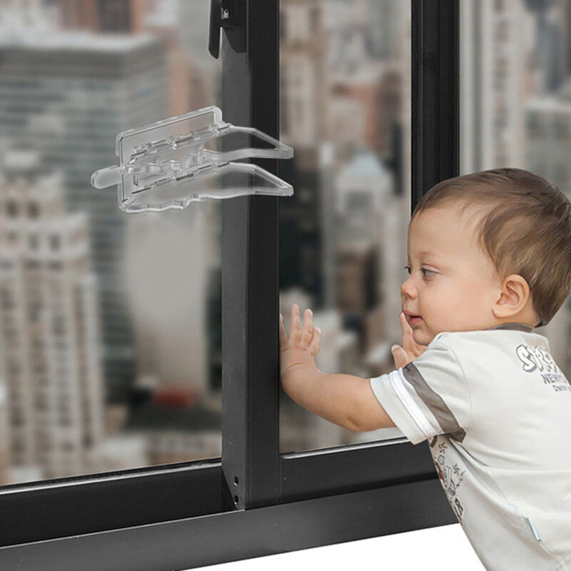 3/5 pces criança segurança janela limite bloqueio casa porta deslizante rolha bebê proteção de segurança para evitar aberto forma borboleta fechaduras