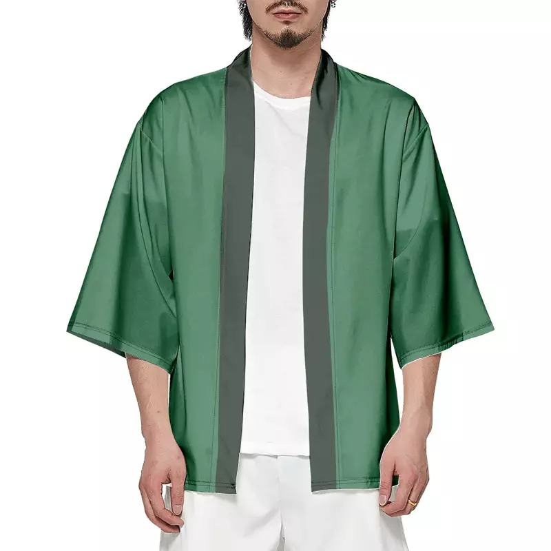 Кардиган «bet» с китайским иероглифом, кимоно для женщин и мужчин, японские хаори, зеленые рубашки для косплея, модные пляжные юкаты