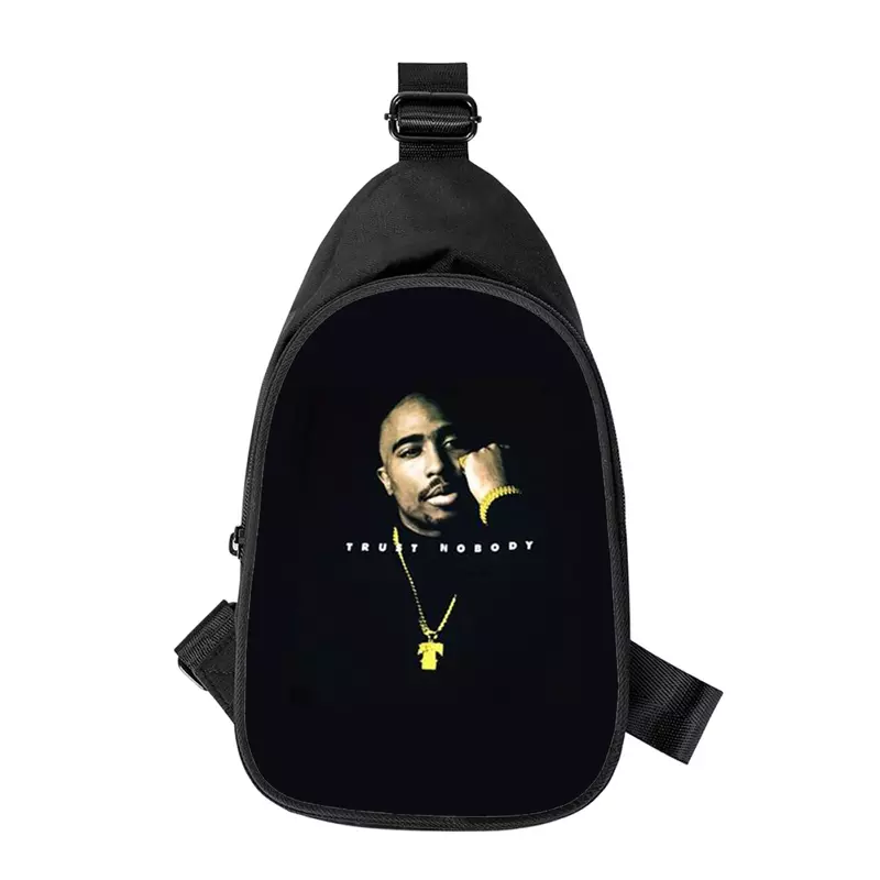 Rapper 2pac singer Tupac Print New Men Cross Chest Bag Diagonally Women Shoulder Bag Husband School Waist Pack Male chest pack