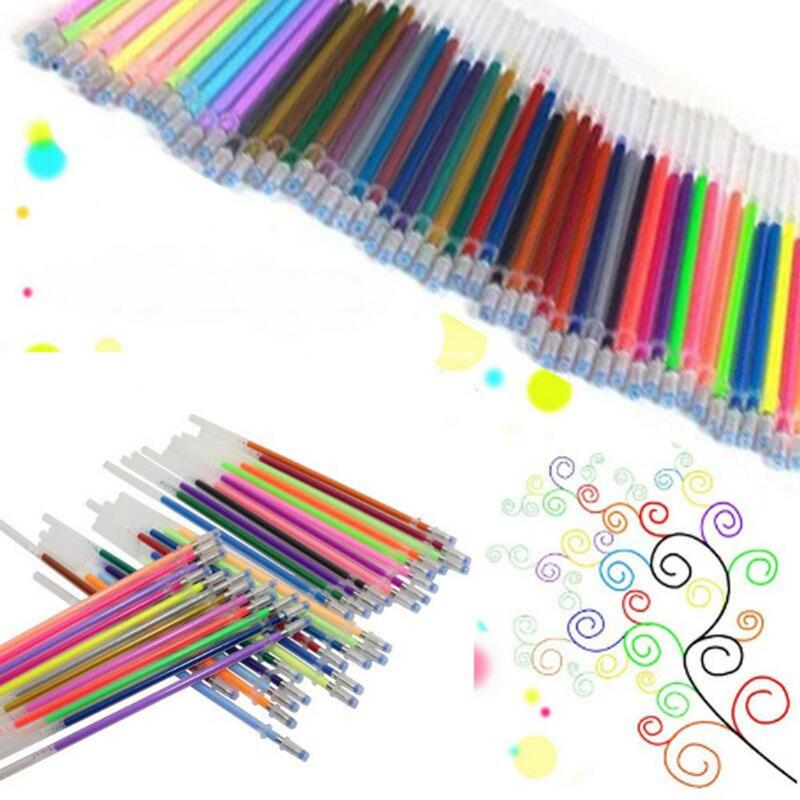 학교 용품 페인팅 볼펜, 반짝이 채색 드로잉 공예 마커, 사무실 젤 펜, 12 색, 24 색, 36/48 색 젤 펜 리필