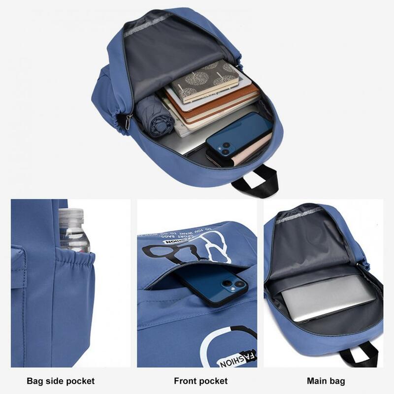 กระเป๋านักเรียนแบบลำลองสำหรับเด็กหญิงและกระเป๋านักเรียนจุของได้เยอะมีสไตล์กระเป๋าเป้นักเรียน