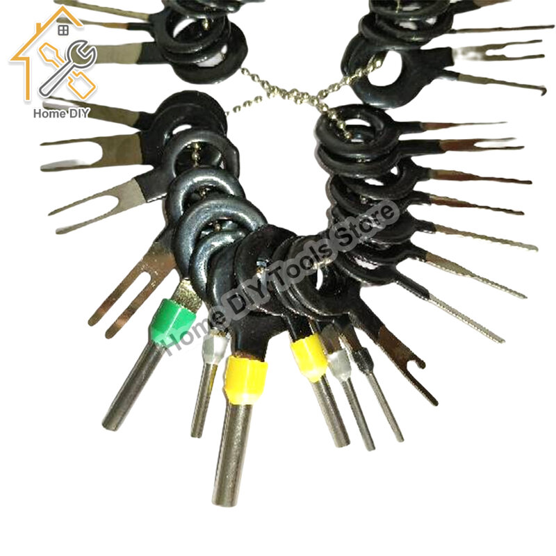 11-38 buah penghilang Terminal mobil kabel listrik konektor Crimp Kit ekstraktor Pin Terminal mobil alat perbaikan tangan
