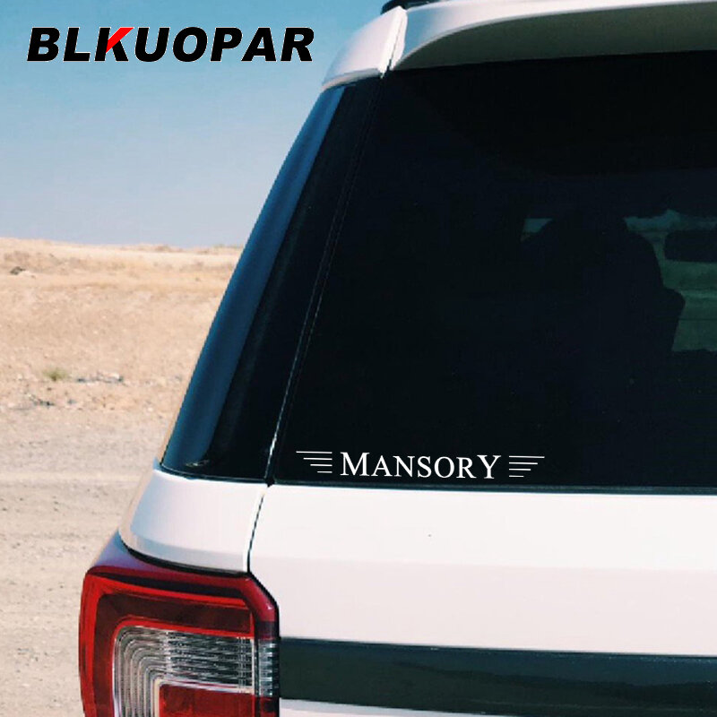 BLKUOPAR kreatywność Mansory Club postać naklejka sylwetka Vinyl naklejki samochodowe i grafika okno naklejki do stylizacji akcesoria