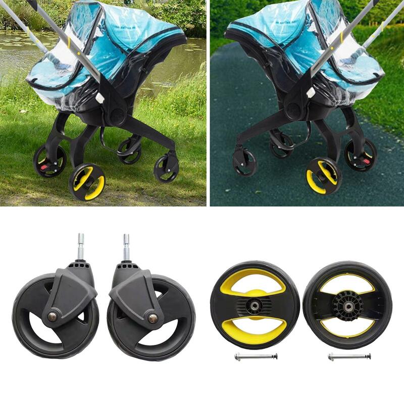 Ruedas de carro de bebé, piezas de actualización universales, accesorios de neumáticos para Carro de niños, reparación de goma, 1 par